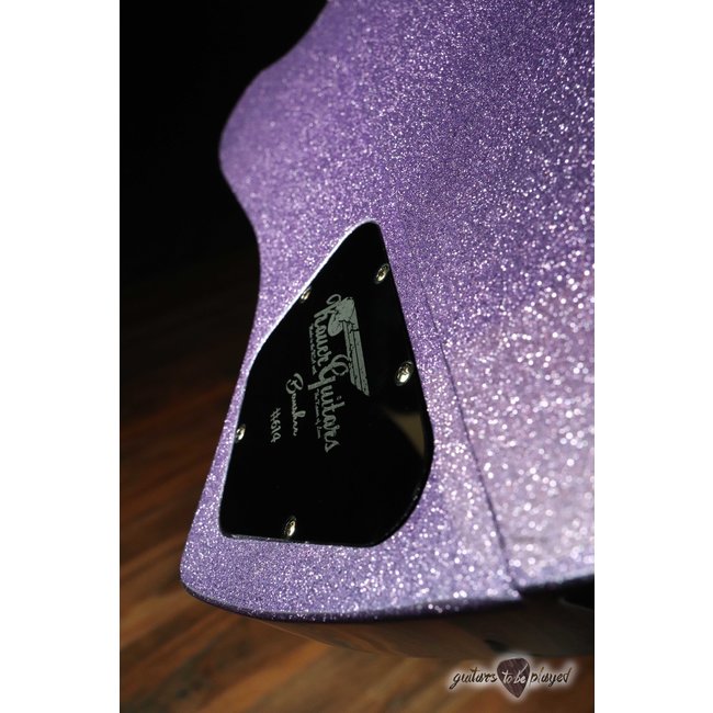 Kauer Banshee Flame Maple Fretboard P-90 Guitar – Amethyst Purple Flake