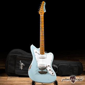 Fano Guitars Fano JM6 Oltre Lambertones Ristretto P-90 Guitar w/ Gigbag – Sonic Blue