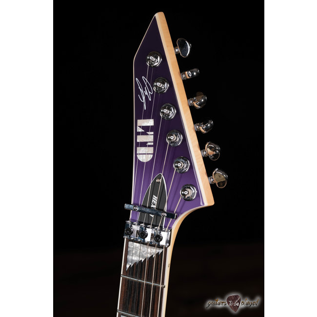 ESP LTD Alexi Hexed LH Floyd Rose Left-Handed & Case – Purple Fade w/ Pinstripes