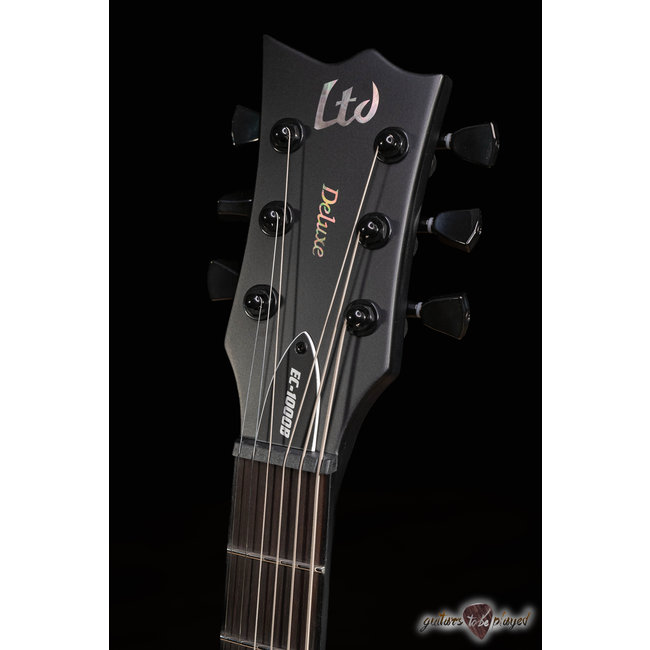ESP LTD EC1000 Baritone LeftHanded Guitar Charcoal Metallic Satin Guitars To Be Played