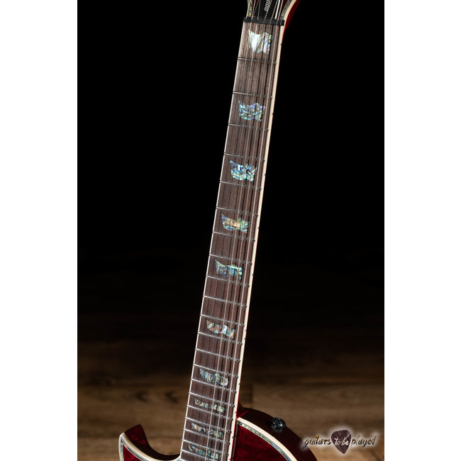 ESP LTD EC-1000 LH Quilted Maple EMG Left-Handed Guitar – See Thru Black Cherry