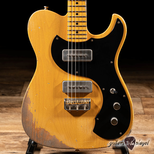 Fano TC6 Oltre P-90 “Blackguard” T-Style Guitar w/ Gigbag - Butterscotch Blonde