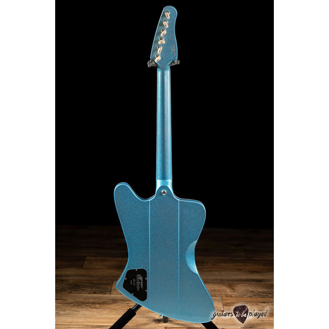 Kauer Banshee Mahogany Guitar w/ TV Jones PowerTrons – Blue Sky Flake