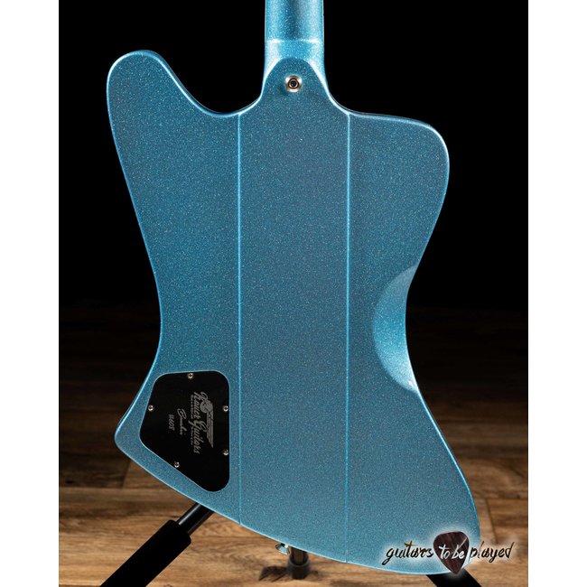 Kauer Banshee Mahogany Guitar w/ TV Jones PowerTrons – Blue Sky Flake