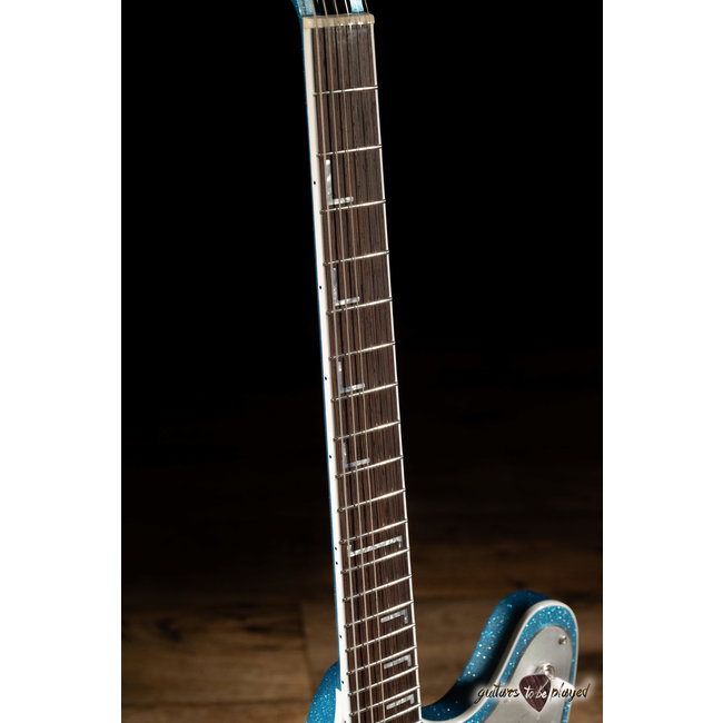 Kauer Banshee Mahogany Guitar w/ TV Jones PowerTrons – Blue Sky Flake