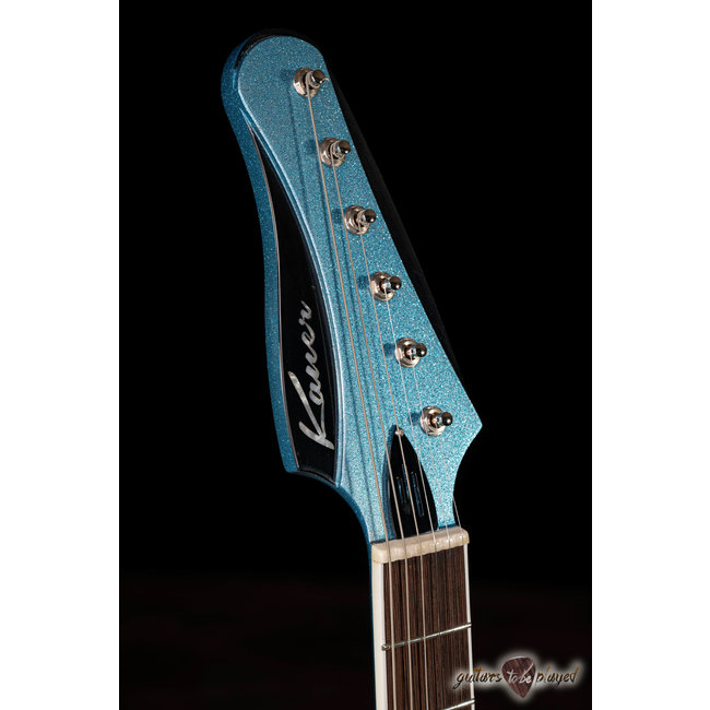 Kauer Banshee Mahogany Guitar w/ TV Jones PowerTrons – Blue Sky Flake