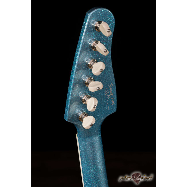 Kauer Banshee Mahogany Guitar w/ TV Jones PowerTrons – Blue Sky Flake