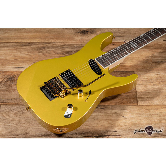ESP LTD Mirage Deluxe ’87 Floyd Rose Guitar – Metallic Gold