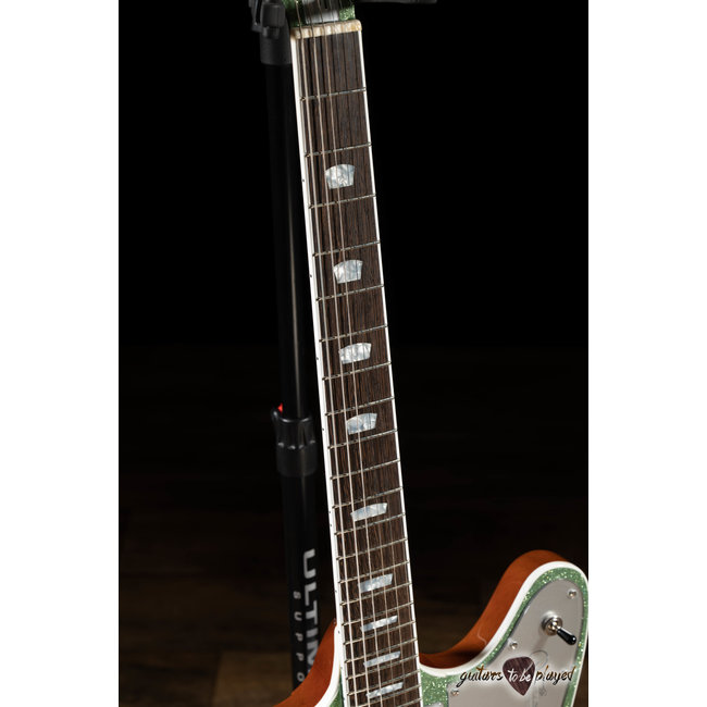 Kauer Banshee Mahogany Guitar w/ TV Jones PowerTrons – Seafoam Green Flake