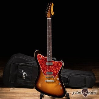 Fano Guitars Fano PX6 Oltre Lollar Mini Humbucker Guitar w/ Gigbag – Tobacco Burst