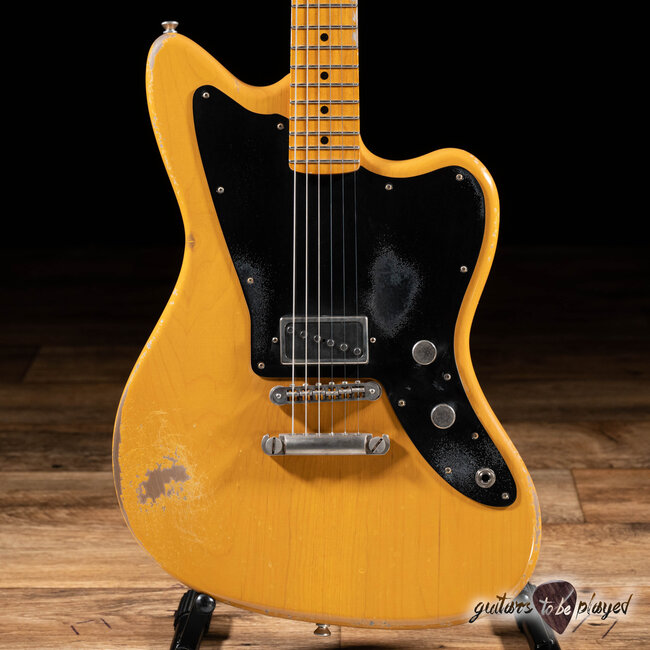 Fano JM6 Oltre Single Lollar Novel T Guitar w/ Gigbag – Butterscotch