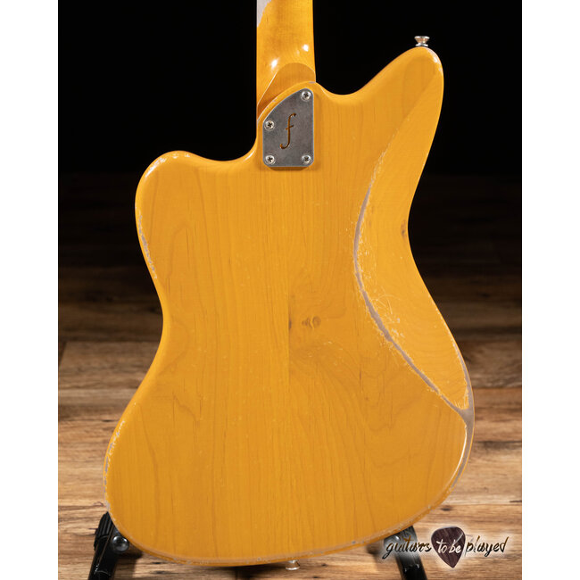 Fano JM6 Oltre Single Lollar Novel T Guitar w/ Gigbag – Butterscotch