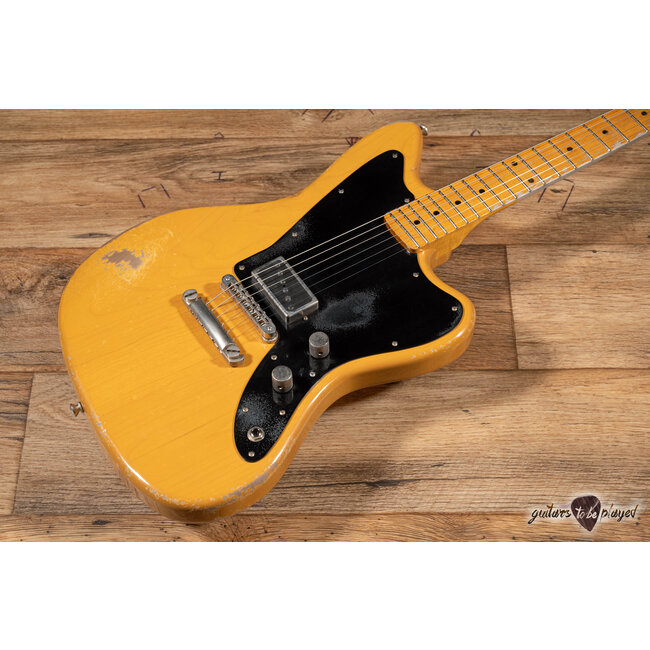 Fano JM6 Oltre Single Lollar Novel T Guitar w/ Gigbag – Butterscotch