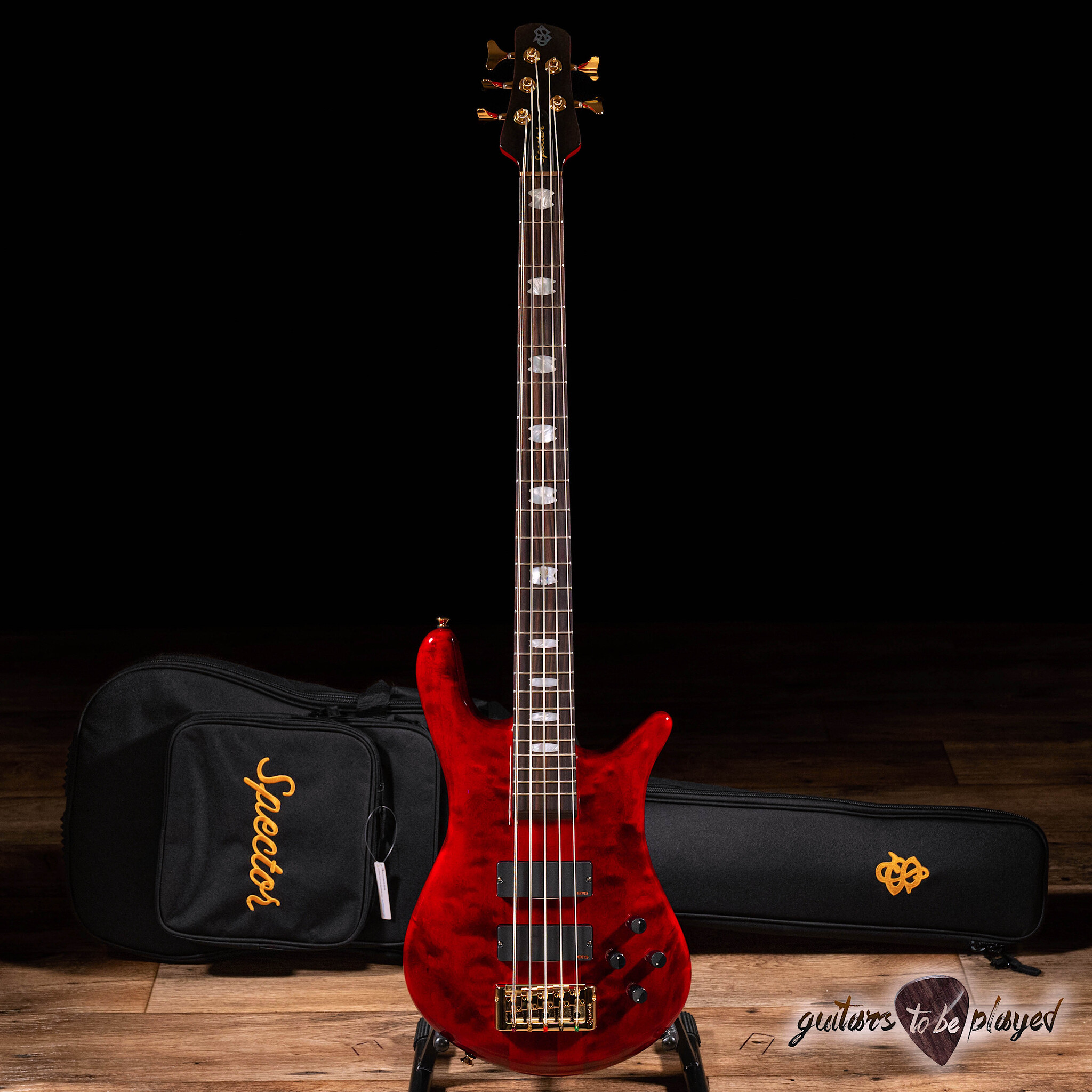 Spector Euro 5 LX 5-String EMG Bass Guitar – Black Cherry Gloss