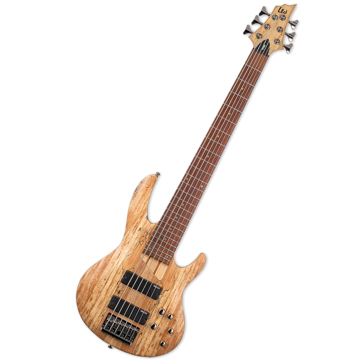 ESP LTD B-206SM 6-String Spalted Maple Bass Guitar – Natural Satin