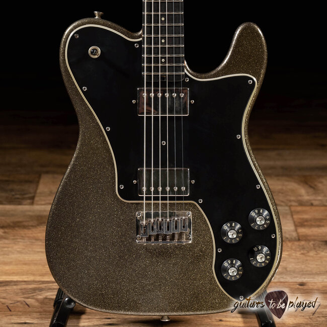 Shabat Lion Deluxe Mahogany Baritone Humbucker Guitar – Charcoal Frost Sparkle