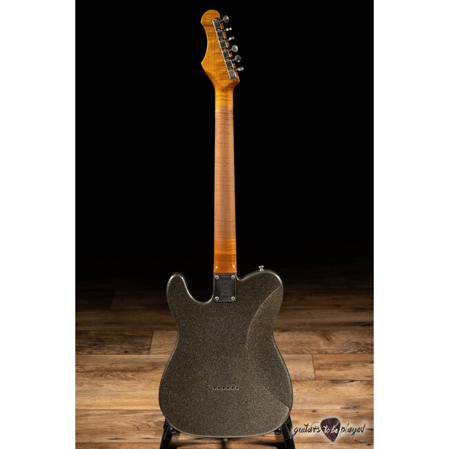 Shabat Lion Deluxe Mahogany Baritone Humbucker Guitar – Charcoal Frost Sparkle