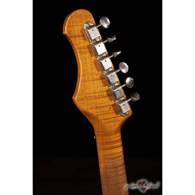 Shabat Lion Deluxe Mahogany Baritone Humbucker Guitar – Charcoal Frost Sparkle