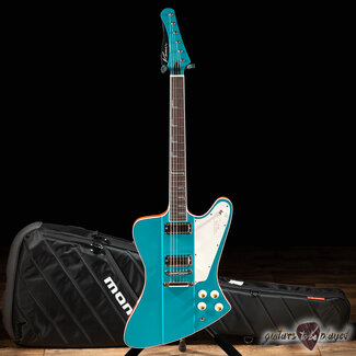 Kauer Banshee Mahogany Body Guitar w/ Lollar Firebirds – Taos Turquoise