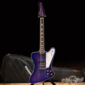 Kauer Kauer Banshee Deluxe Flame Maple Top w/ Wolfetone Humbuckers – Violet Blue Burst