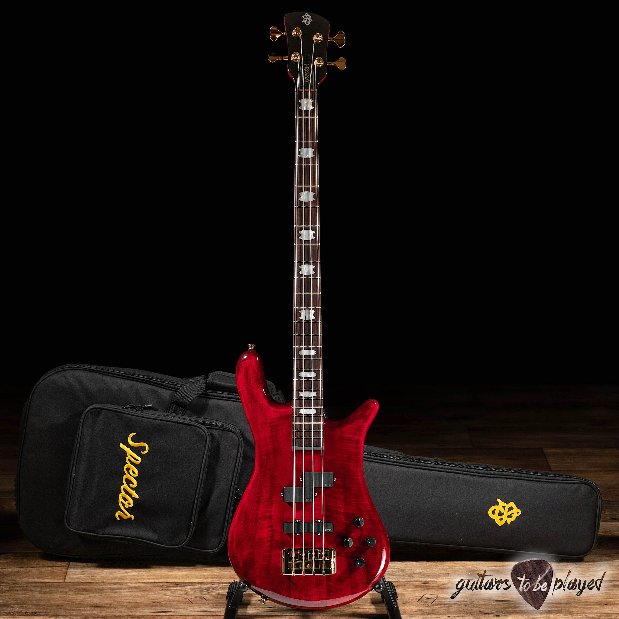 Spector Euro 4 LX EMG Bass Guitar – Black Cherry Gloss
