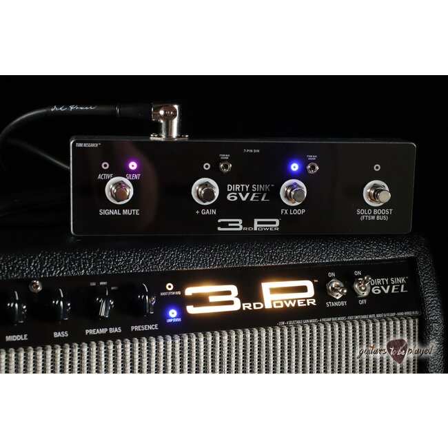 3rd Power Dirty Sink 6VEL Head w/ Footswitch & 112 Compact Cab – Black