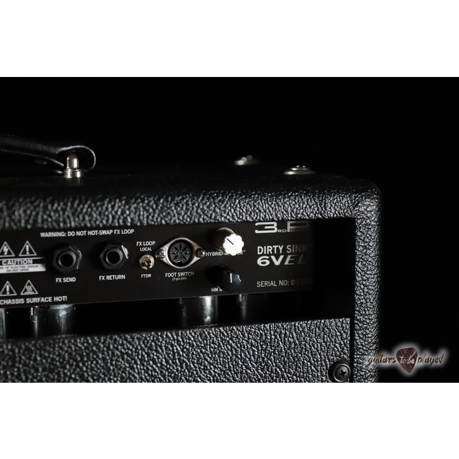 3rd Power Dirty Sink 6VEL Head w/ Footswitch & 112 Compact Cab – Black