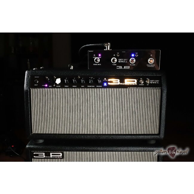 3rd Power Dirty Sink 6VEL Head w/ Footswitch & 112 Compact Cab – Black