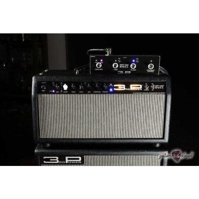 3rd Power Dirty Sink 6VEL Head w/ Footswitch & 212 Vertical Cab – Black