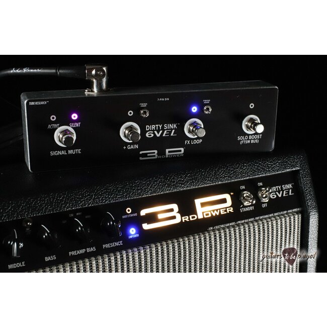 3rd Power Dirty Sink 6VEL Head w/ Footswitch & 212 Vertical Cab – Black