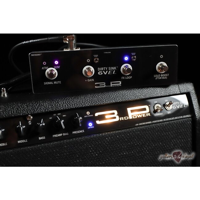 3rd Power Dirty Sink 6VEL Head w/ Footswitch – Black w/ Black Grill