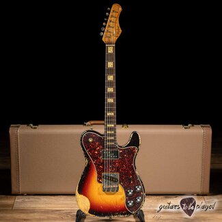 Shabat Guitars Shabat Lion Custom Swamp Ash T-Style w/ Flame Roasted Maple – 3-Tone Sunburst