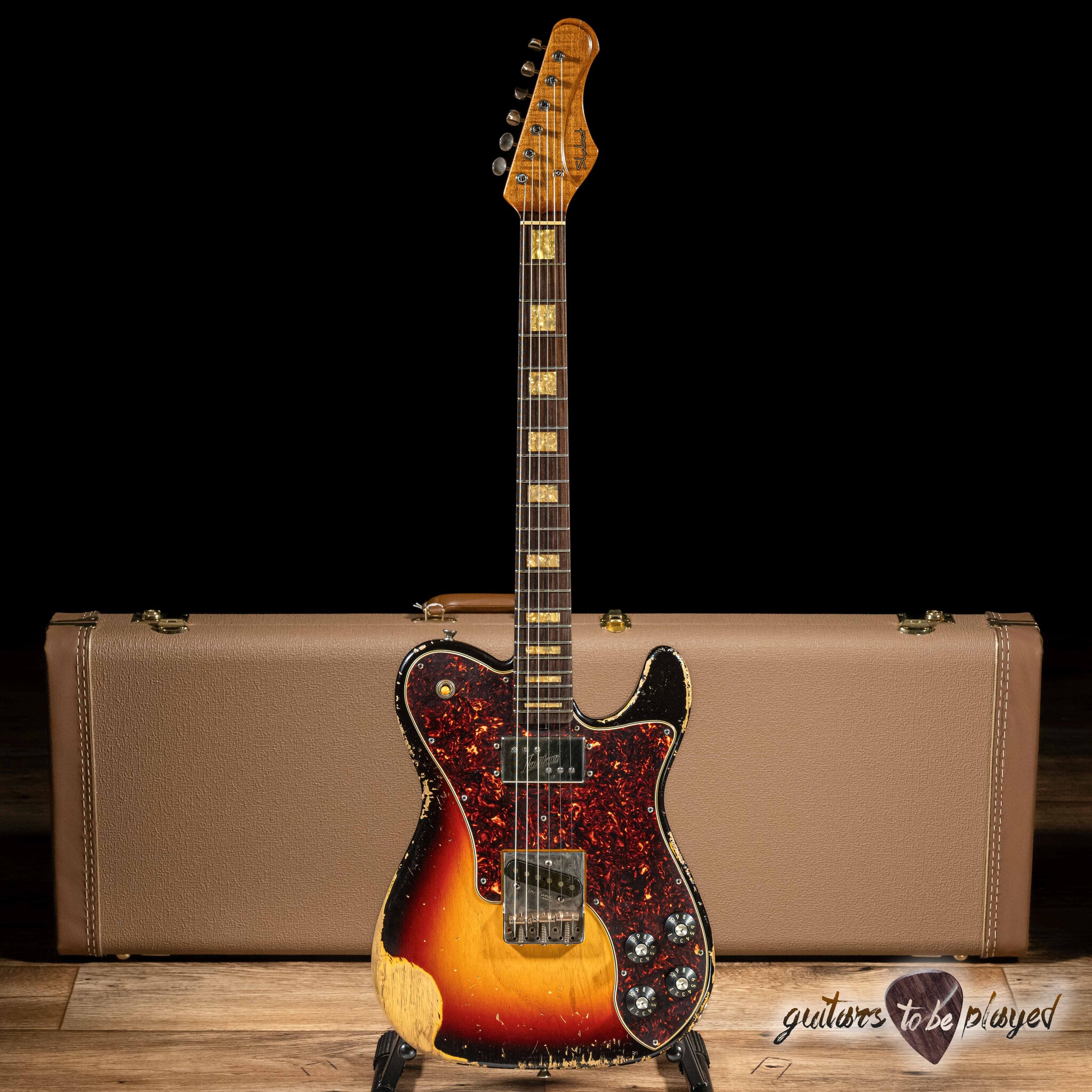 Shabat Lion Custom Swamp Ash T-Style w/ Flame Maple – 3-Tone