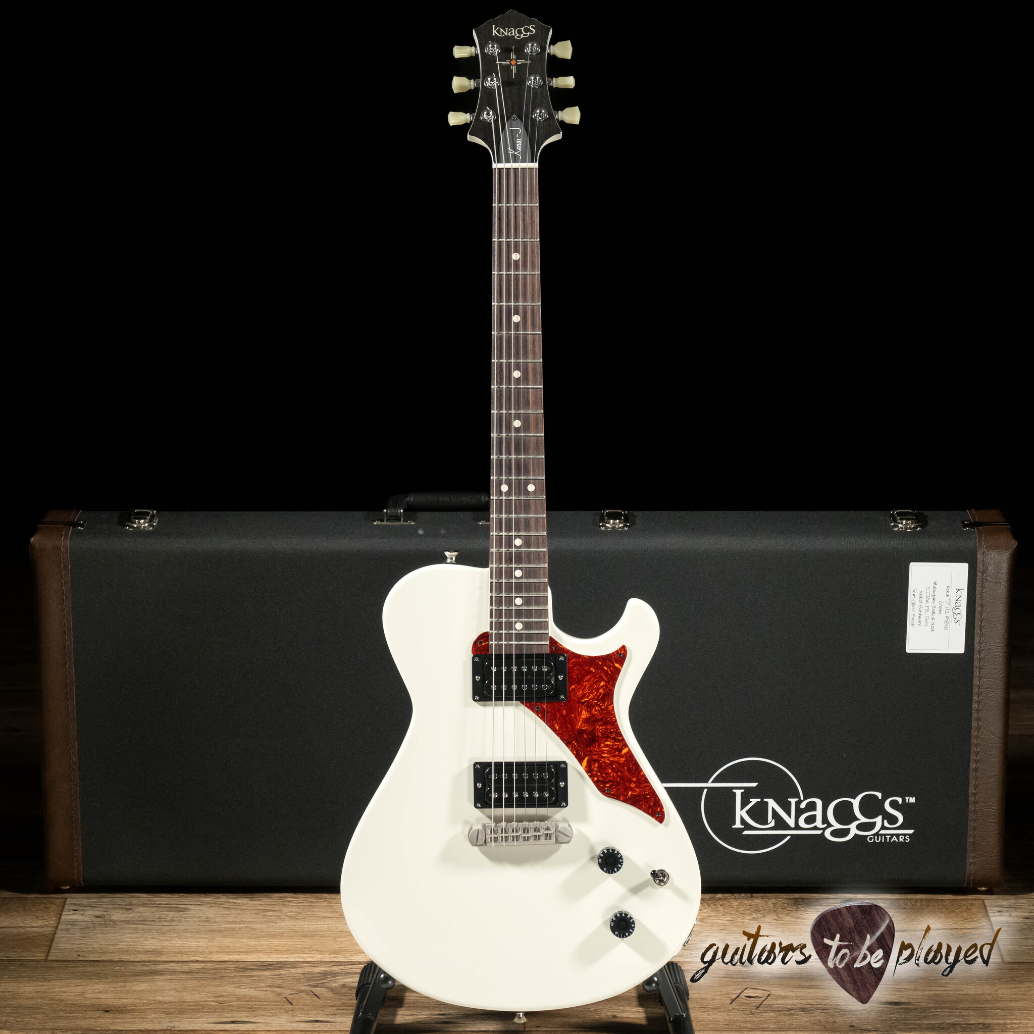 Knaggs Kenai-J H2 Mahogany Humbucker Guitar – Crème - Guitars To
