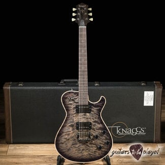 Knaggs Guitars Knaggs Kenai T1 Quilt Top Mahogany Neck Guitar – Charcoal Burst