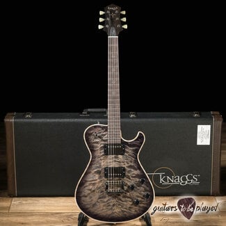 Knaggs Kenai T1 Quilt Top Mahogany Neck Guitar – Charcoal Burst