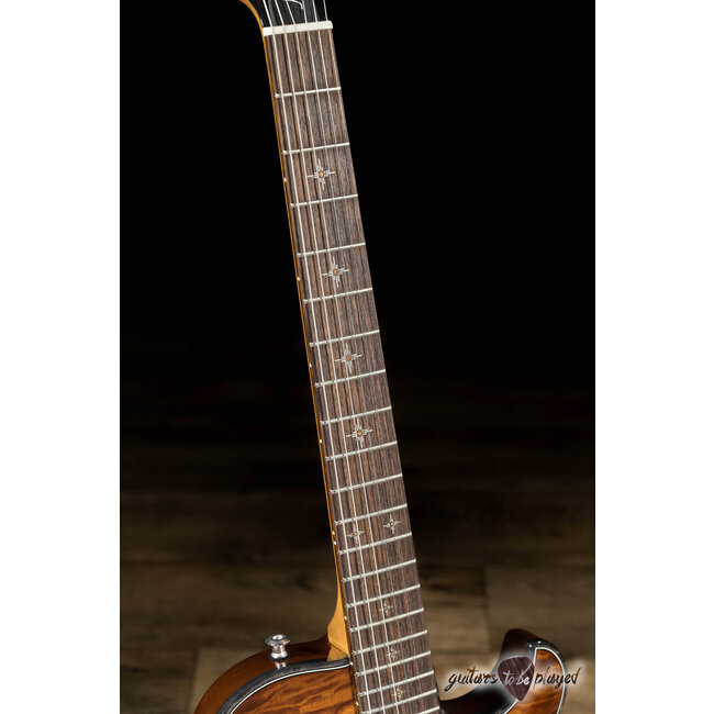 Knaggs Kenai T1 Quilt Top Flame Maple Neck & Indian Rosewood Guitar – Aged Scotch