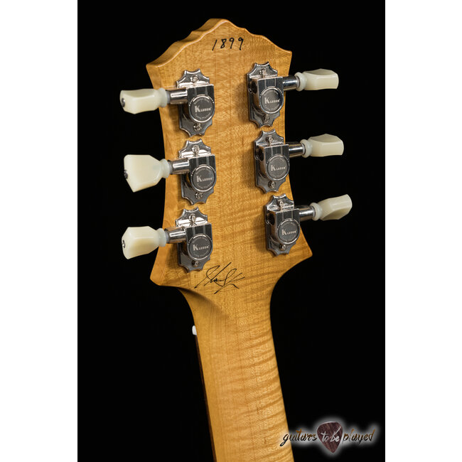 Knaggs Kenai T1 Quilt Top Flame Maple Neck & Indian Rosewood Guitar – Aged Scotch