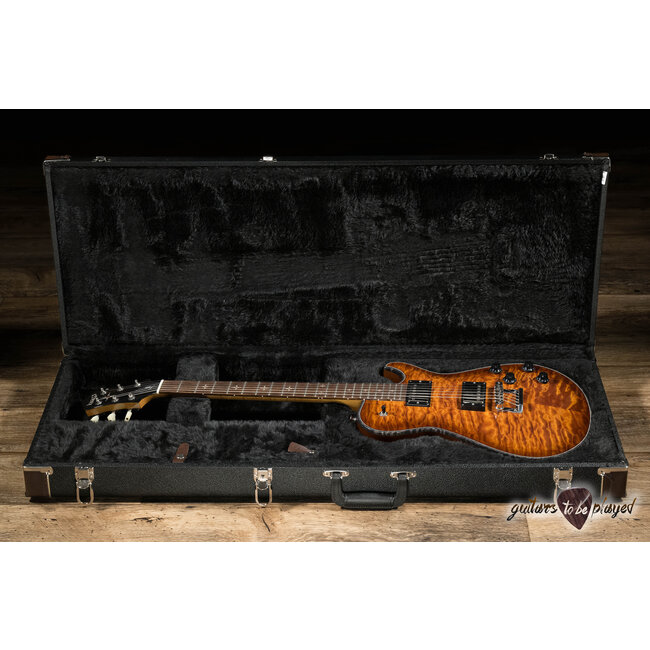 Knaggs Kenai T1 Quilt Top Flame Maple Neck & Indian Rosewood Guitar – Aged Scotch