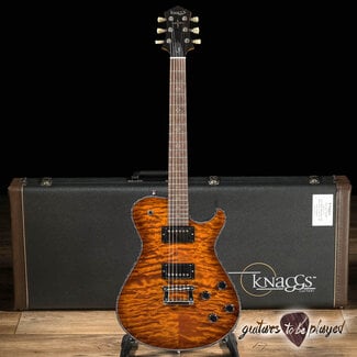 Knaggs Kenai T1 Quilt Top Flame Maple Neck Guitar – Aged Scotch
