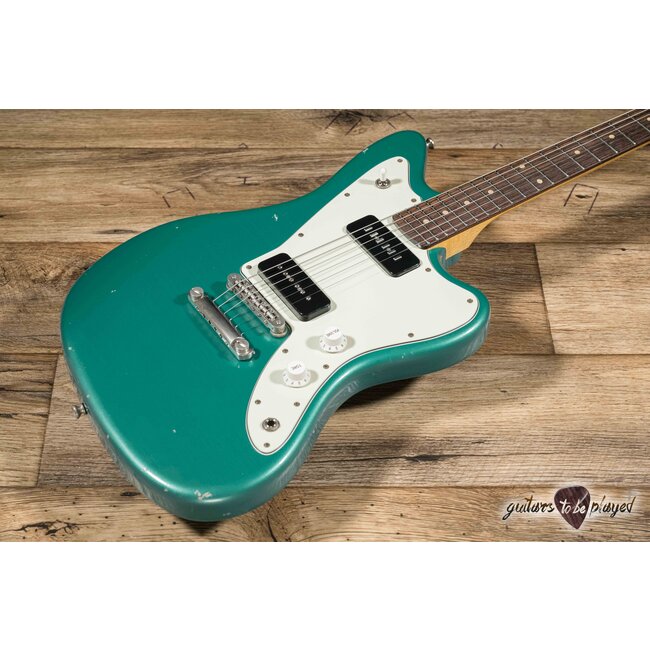Fano JM6 Oltre Lollar Staple/Traditional P-90 Guitar w/ Gigbag – Sherwood Green