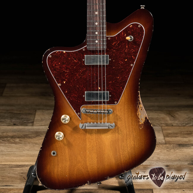 Fano PX6 Alt de Facto Left-Handed Mahogany Lollar Firebird Guitar –Tobacco Burst