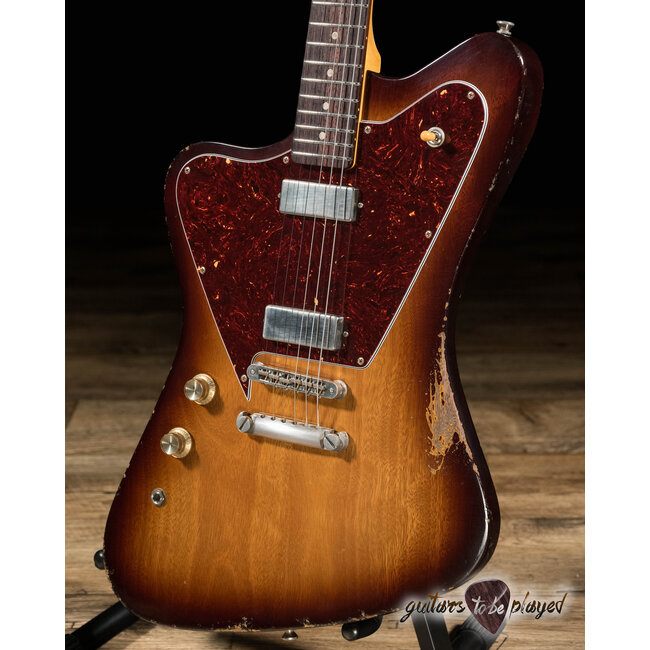 Fano PX6 Alt de Facto Left-Handed Mahogany Lollar Firebird Guitar –Tobacco Burst