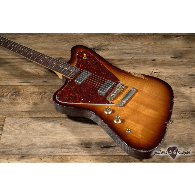 Fano PX6 Alt de Facto Left-Handed Mahogany Lollar Firebird Guitar –Tobacco Burst