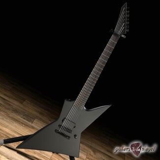 ESP LTD ESP LTD EX-7 Baritone Black Metal 7-String EMG Guitar – Black Satin