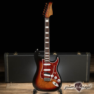 Shelton Guitars Shelton SkyFlite IV Ash Body w/ Roasted Maple & Porter PUs – 3-Tone Sunburst