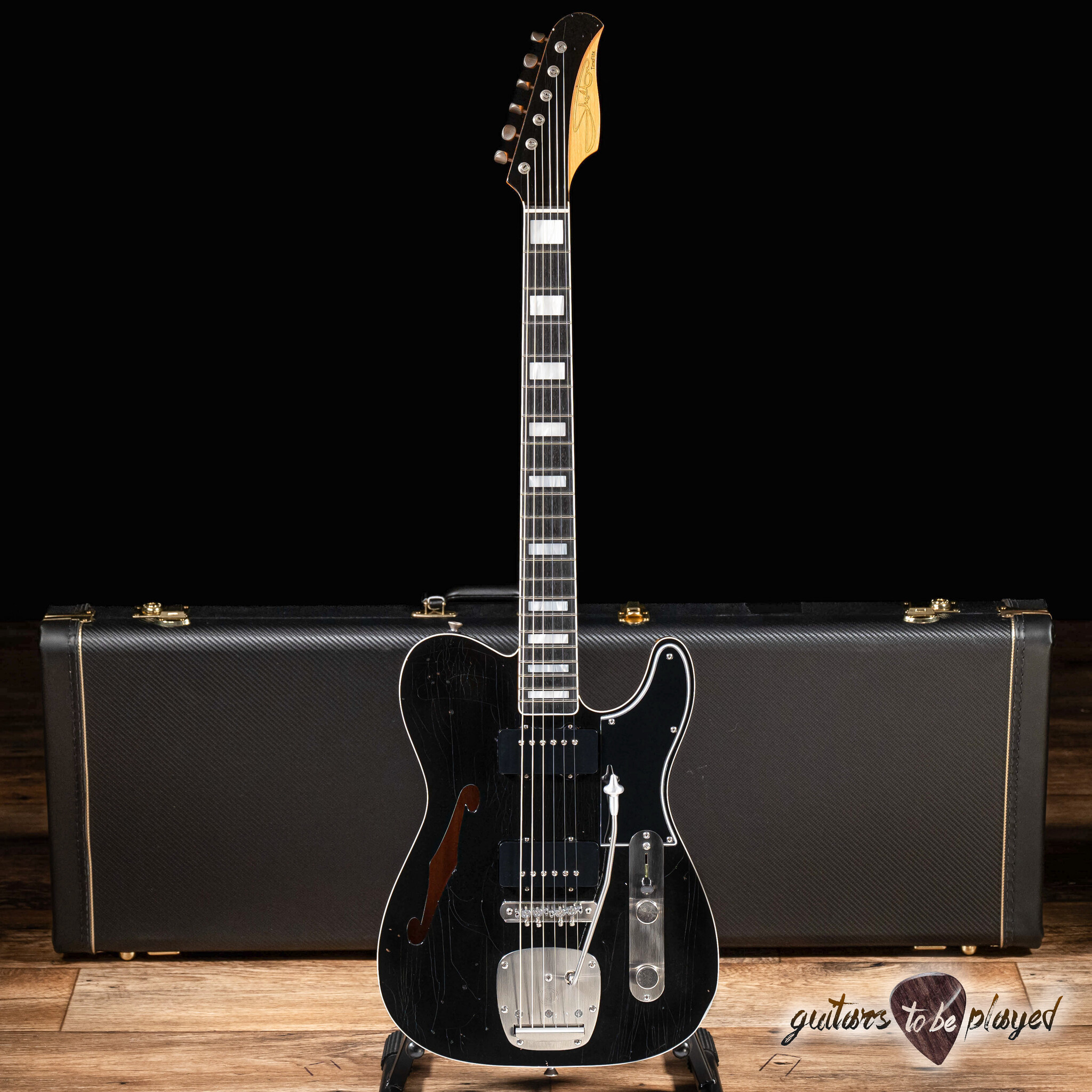 Shelton Timeflite GTX Mahogany Thinline w/ Mastery – Black