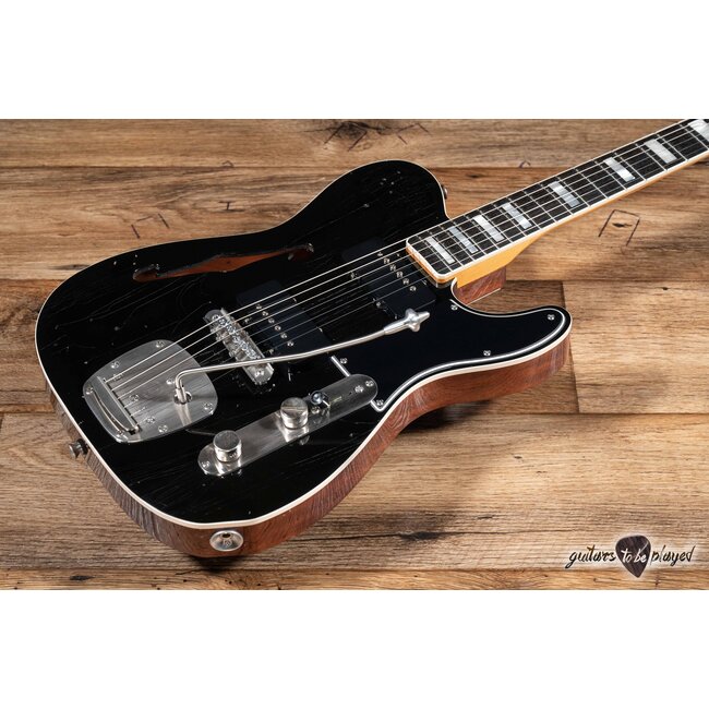 Shelton Timeflite GTX Mahogany Thinline w/ Mastery & Lambertones – Black