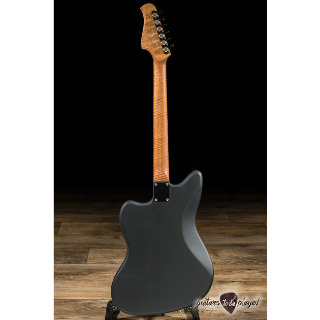 Shelton GalaxyFlite Ash w/ Roasted Flame Maple, Ebony & Fralins – Pitch Black