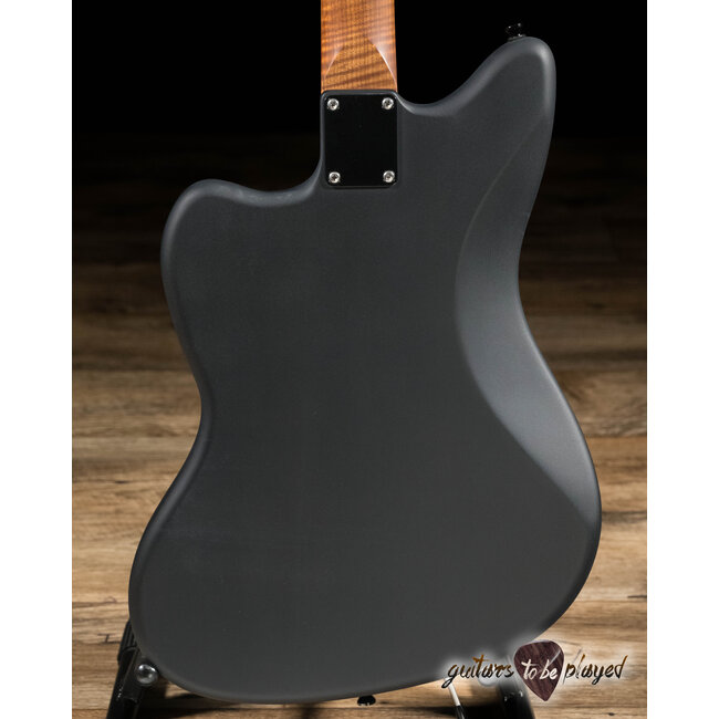 Shelton GalaxyFlite Ash w/ Roasted Flame Maple, Ebony & Fralins – Pitch Black